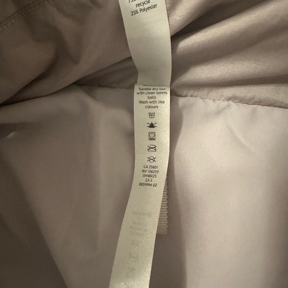 Lululemon wunder puff down jacket coat heathered natural ivory grey size 4 - Picture 7 of 8